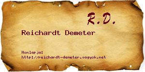 Reichardt Demeter névjegykártya